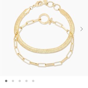 Gorjana gold Parker and Venice bracelet set